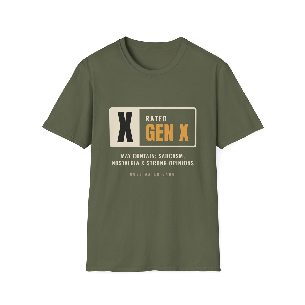 Rated Gen X May Contain Sarcasm - Funny Warning T-Shirt